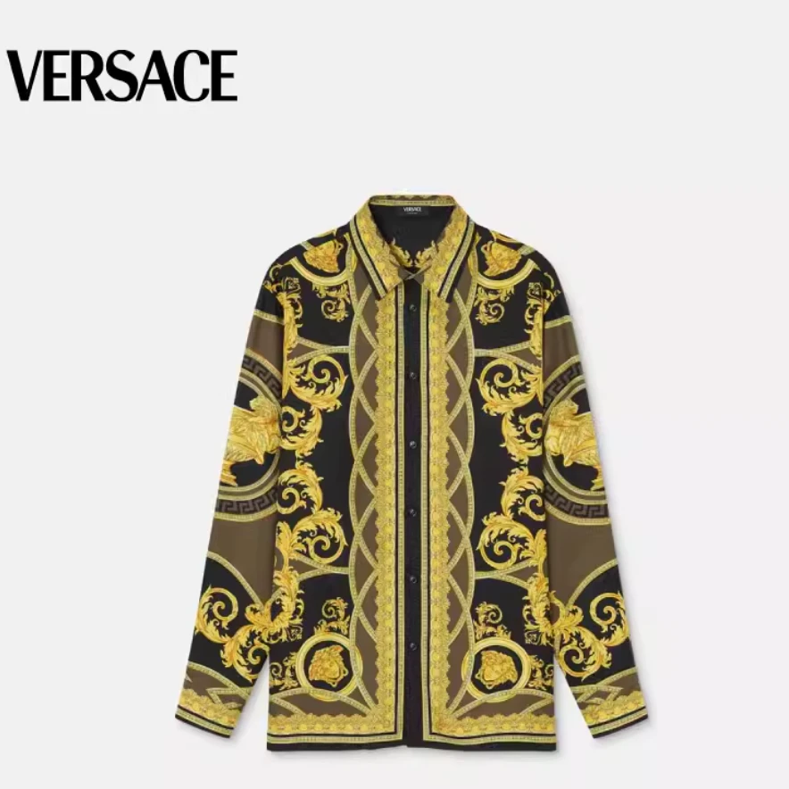 【蔡徐坤同款】VERSACE/范思哲 男士La Coupe des Dieux真丝衬衫