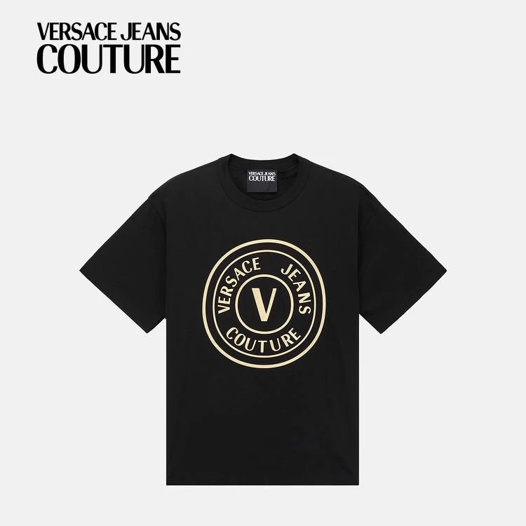 VERSACE JEANS COUTURE 男士T恤圆领短袖上衣