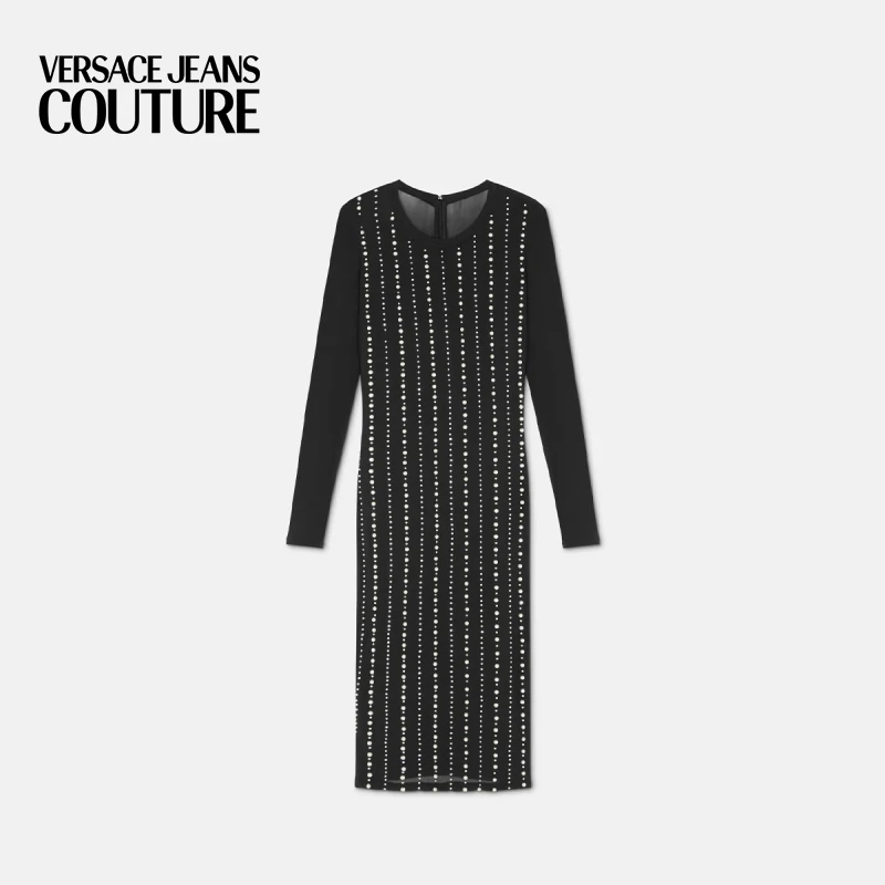 VERSACE JEANS COUTURE 缀饰迷笛连衣裙