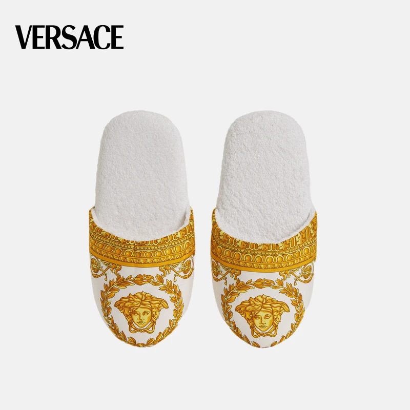 VERSACE/范思哲 情侣款男女居家棉休闲拖鞋棉拖
