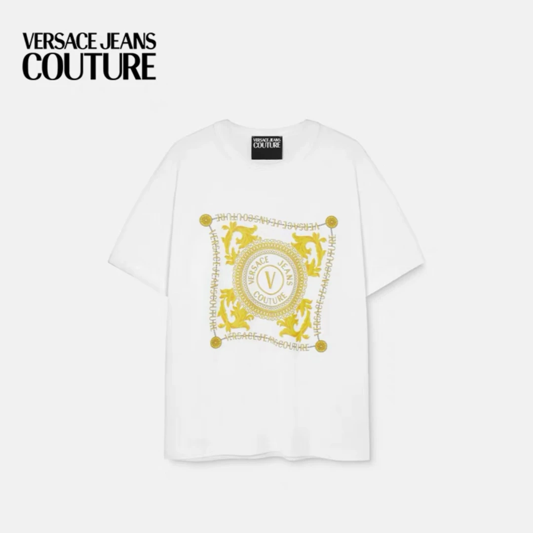 VERSACE JEANS COUTURE 情侣男士美拉德风T恤