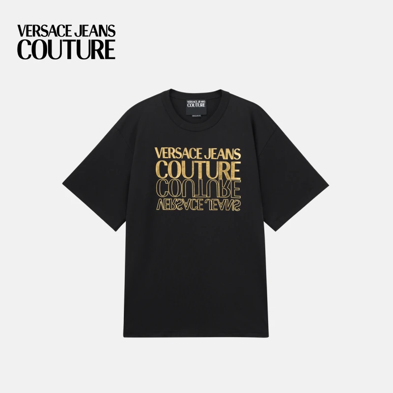 VERSACEJEANSCOUTURE男士倒置Logo夏季T恤