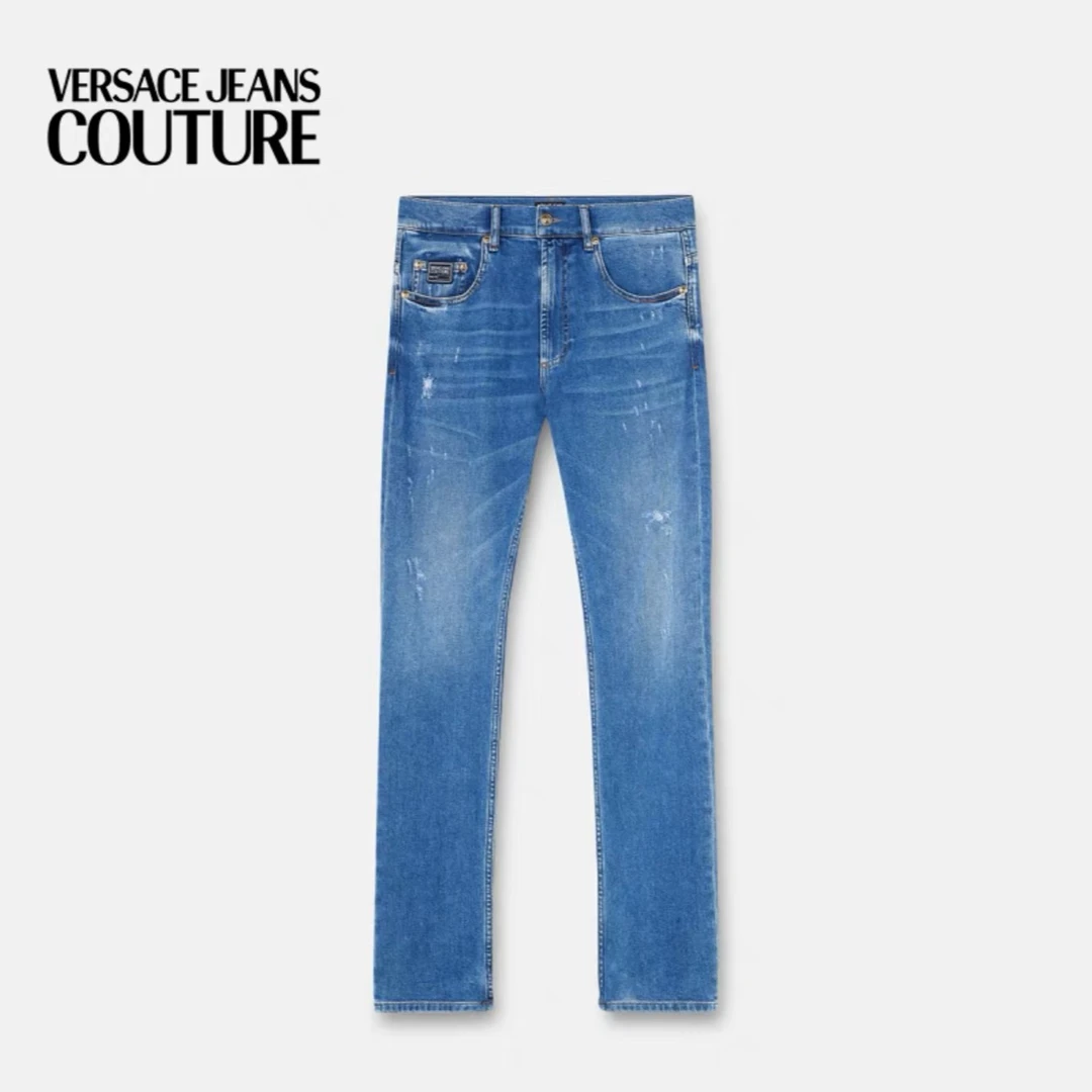 VERSACE JEANS COUTURE 男士修身牛仔裤休闲长裤 美拉德风