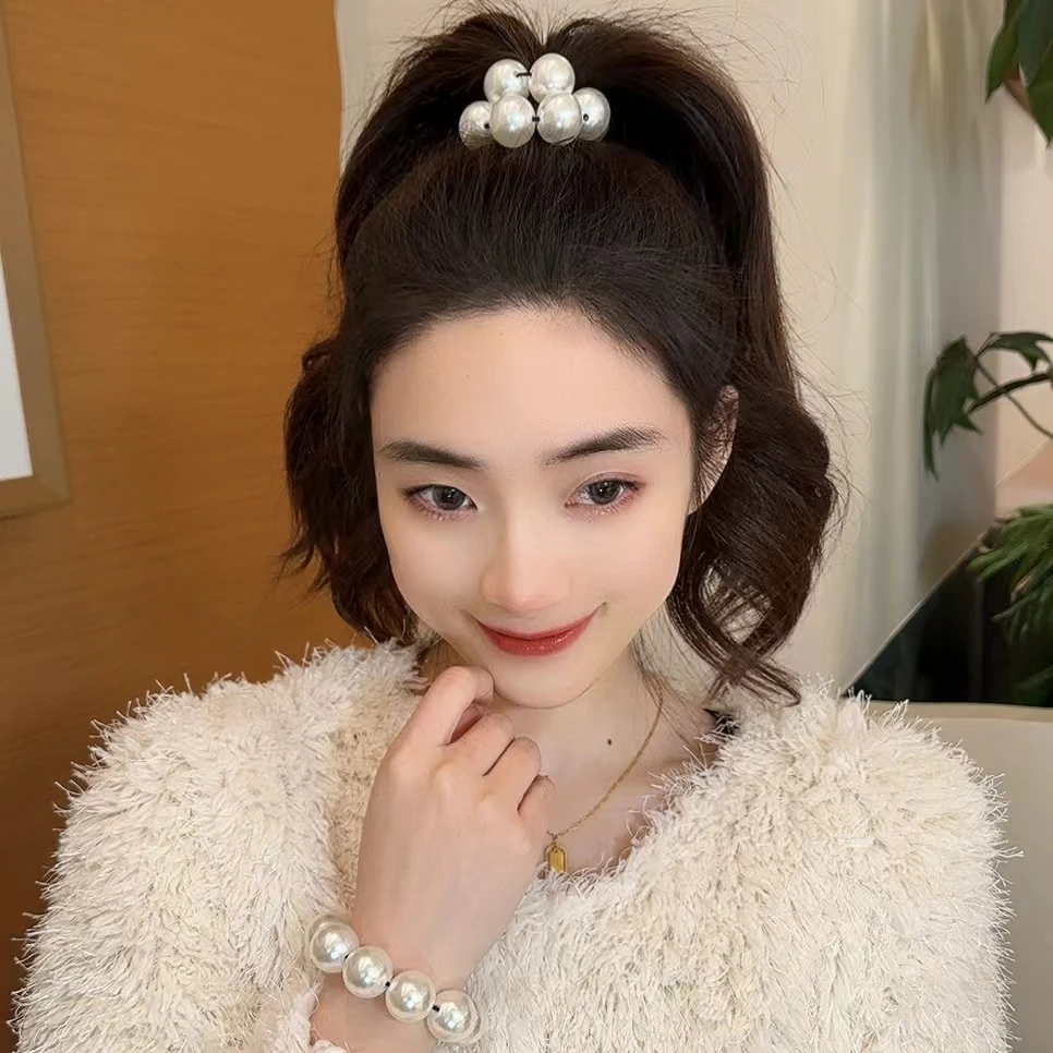 可以当发圈的珠珠手链女ins小众设计感轻奢百搭手串气质简约手饰