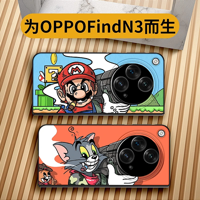 适用oppofindn3手机壳新款折叠屏findn5手机套防摔卡通男网红创意