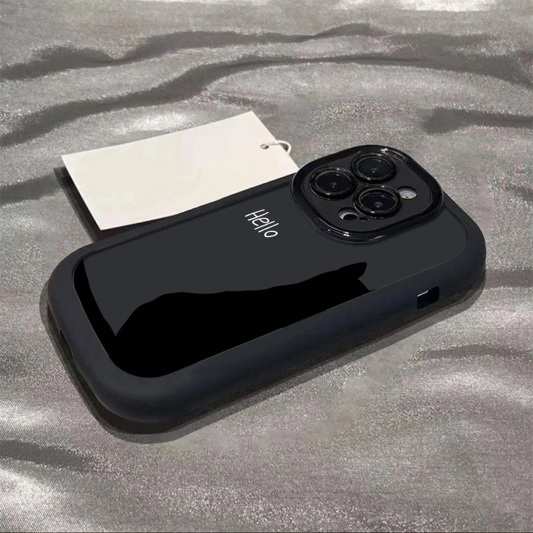 简约黑猫背影适用苹果15华为荣耀oppo小米vivo手机壳14防摔软壳13