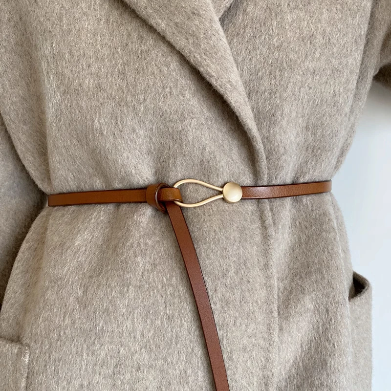 打结细腰带女士简约百搭装饰时尚配连衣裙西装衬衫皮带绑带气质潮