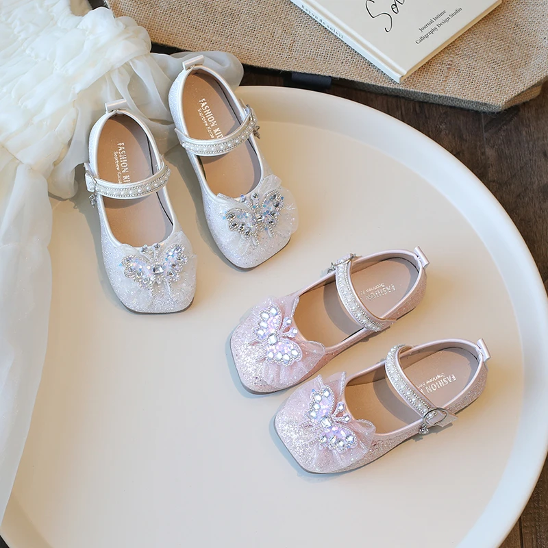 女童鞋子儿童公主小皮鞋2025春秋新款夏季爆款宝宝水晶单鞋小女孩