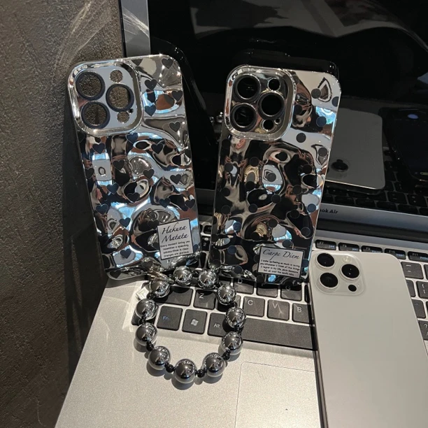 【苹果/华为系列】ins小众陨石纹爱心波点电镀全包软硅胶手机壳