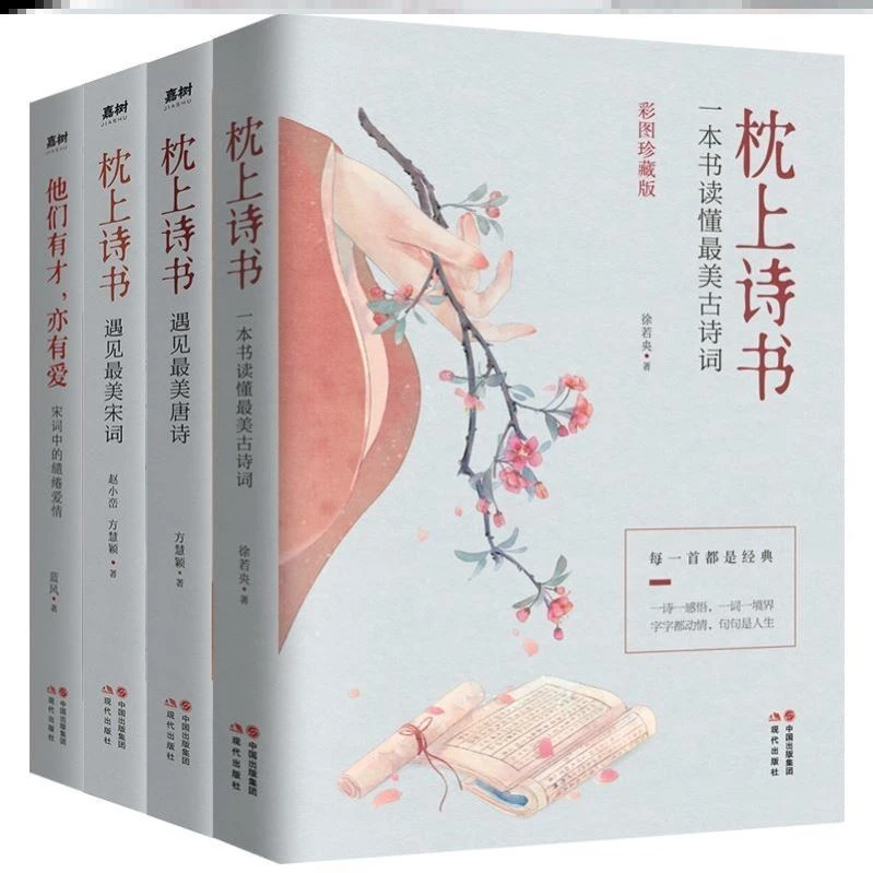 枕上诗书正版完整版全四册一本书读懂古诗词风雅一诗一词宋词