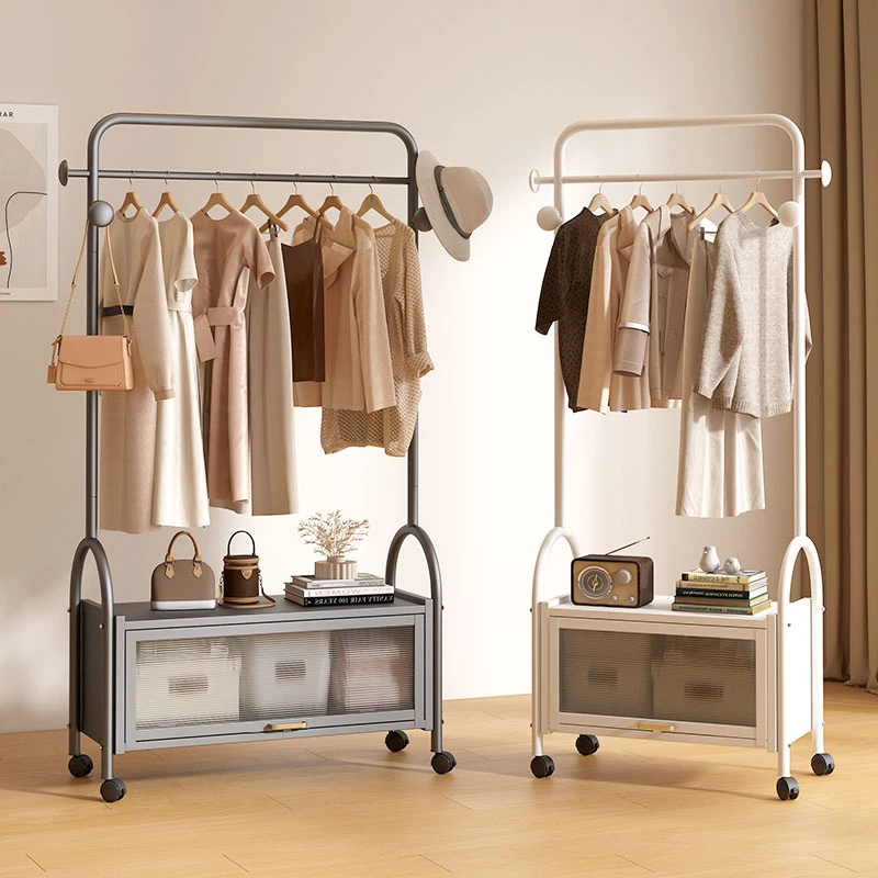 汇品达奈米斯衣帽架落地衣帽柜收纳箱挂衣架可移动紫外线杀菌衣架