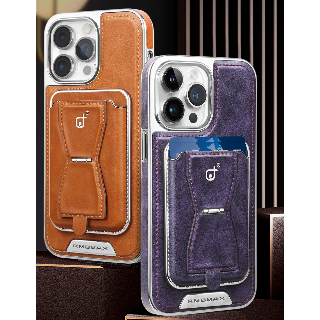 支架卡包s24u适用三星是s23ultra手机壳23Plus插卡槽s24+纯色放卡