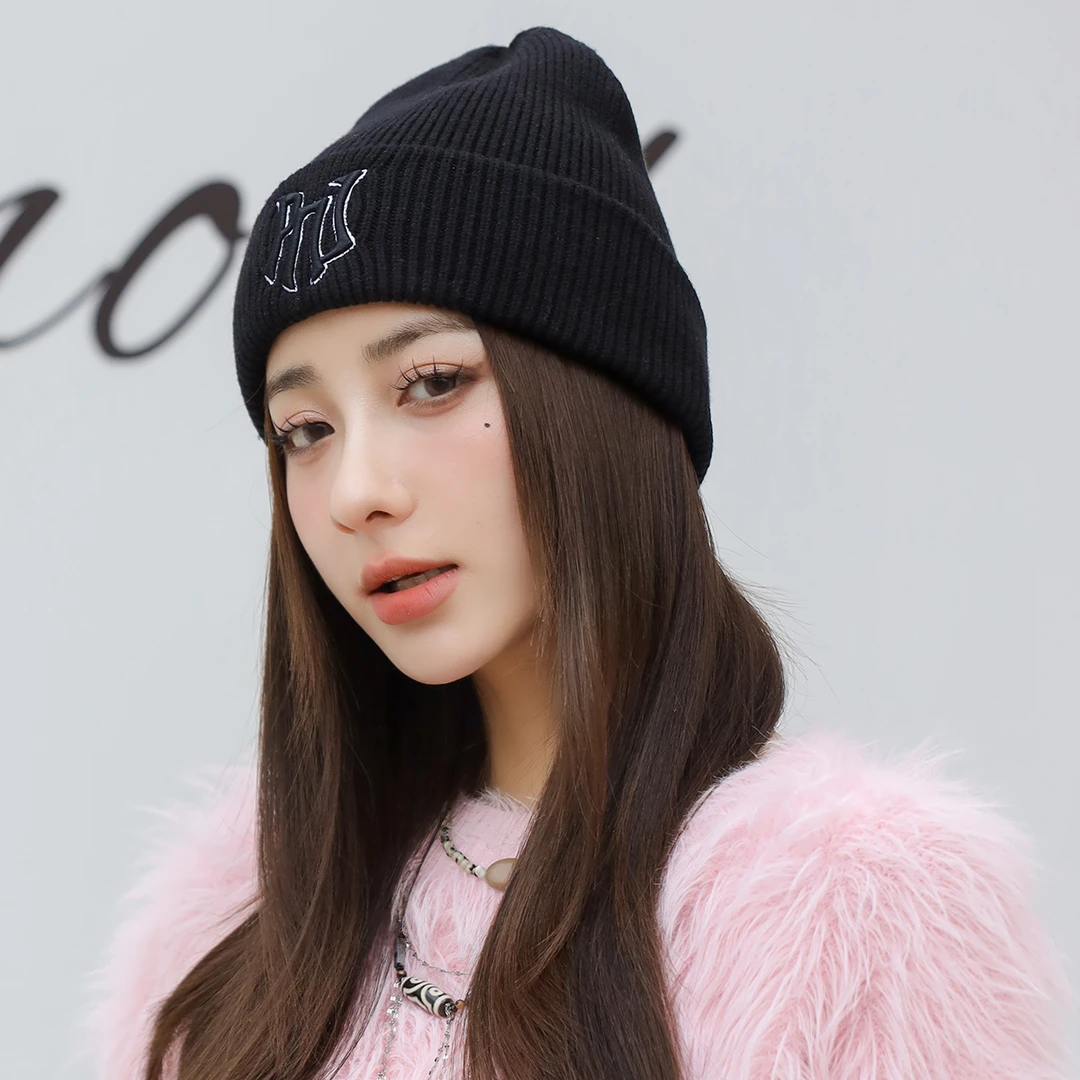 PNJ专柜2024新款冬季针织毛线帽子大头围显脸小针织防寒保暖帽