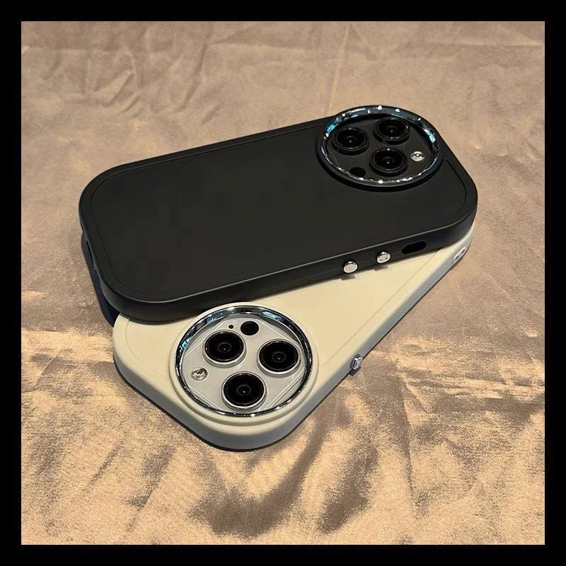 个性圆镜苹果15手机壳iPhone14promax新款15pro圆形13防摔12高级