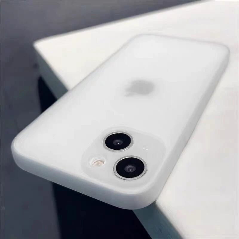 苹果14手机壳iPhone15Promax超薄透明磨砂13全包镜头12简约轻薄套