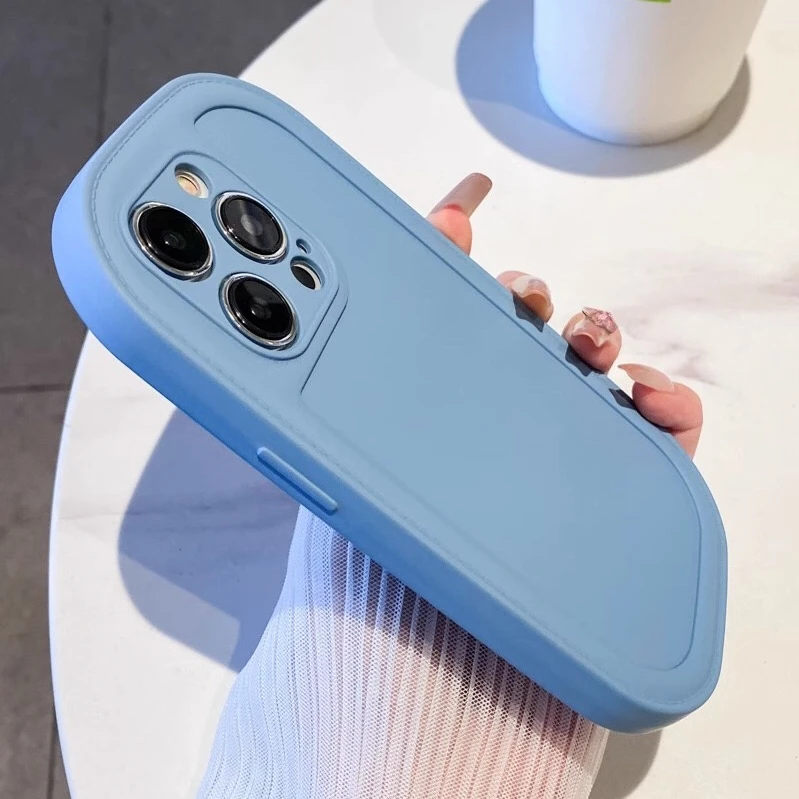 椭圆气垫苹果13手机壳iPhone14promax硅胶防摔11简约12小众高级感