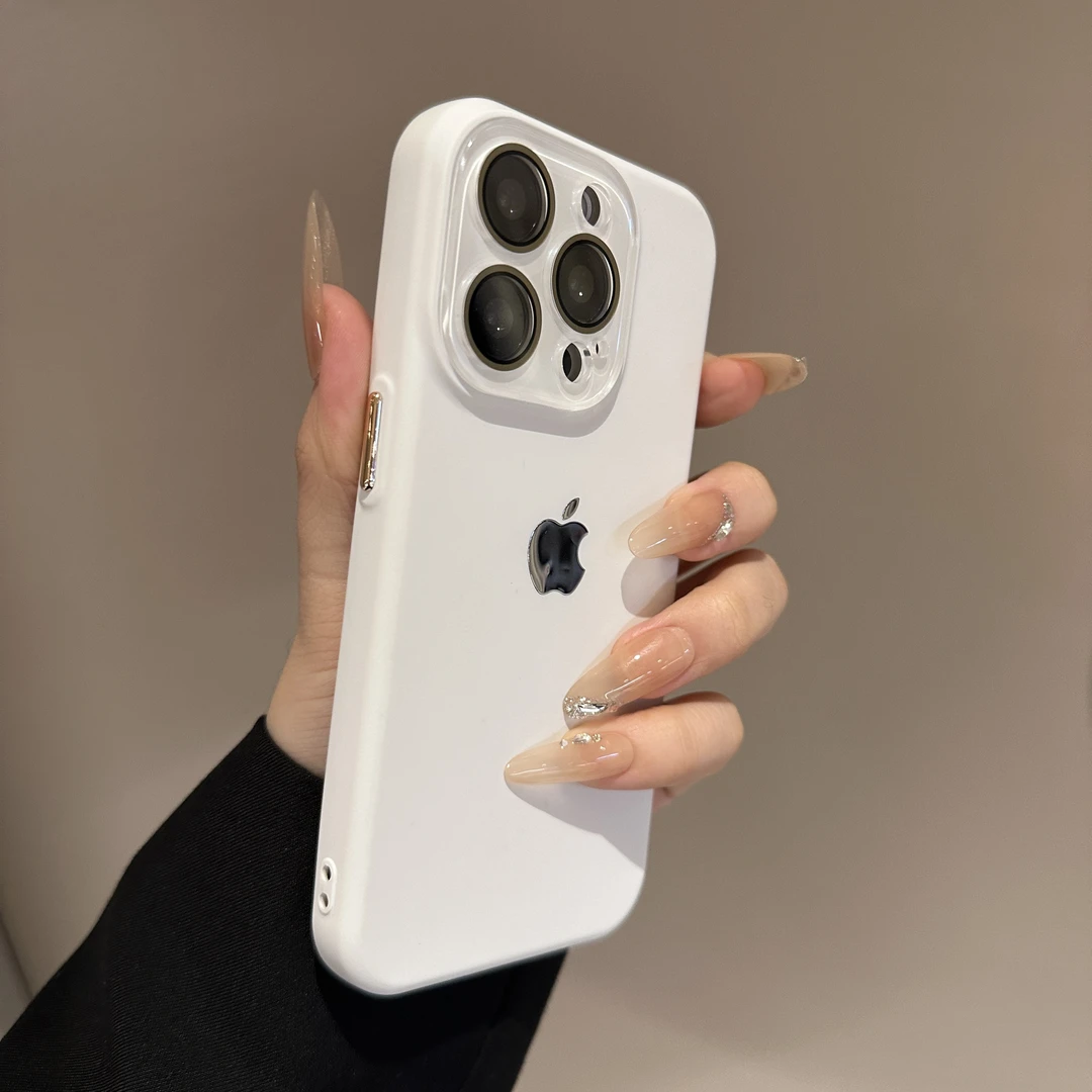 小视窗纯色适用17液态硅胶iPhone15苹果手机壳带镜头膜13全包套12