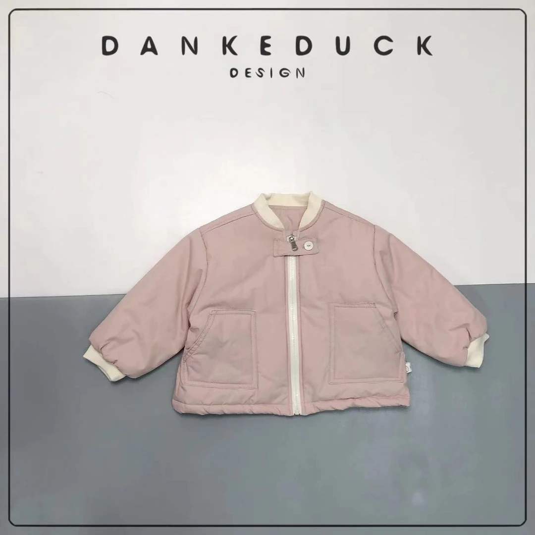 40872女童冬款儿童棉服时尚甜美简约上衣棉衣