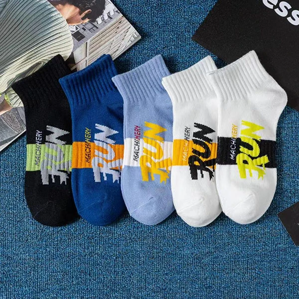 袜子男士短袜春夏款青少年棉短袜吸汗透气束腰运动ins潮低帮船袜