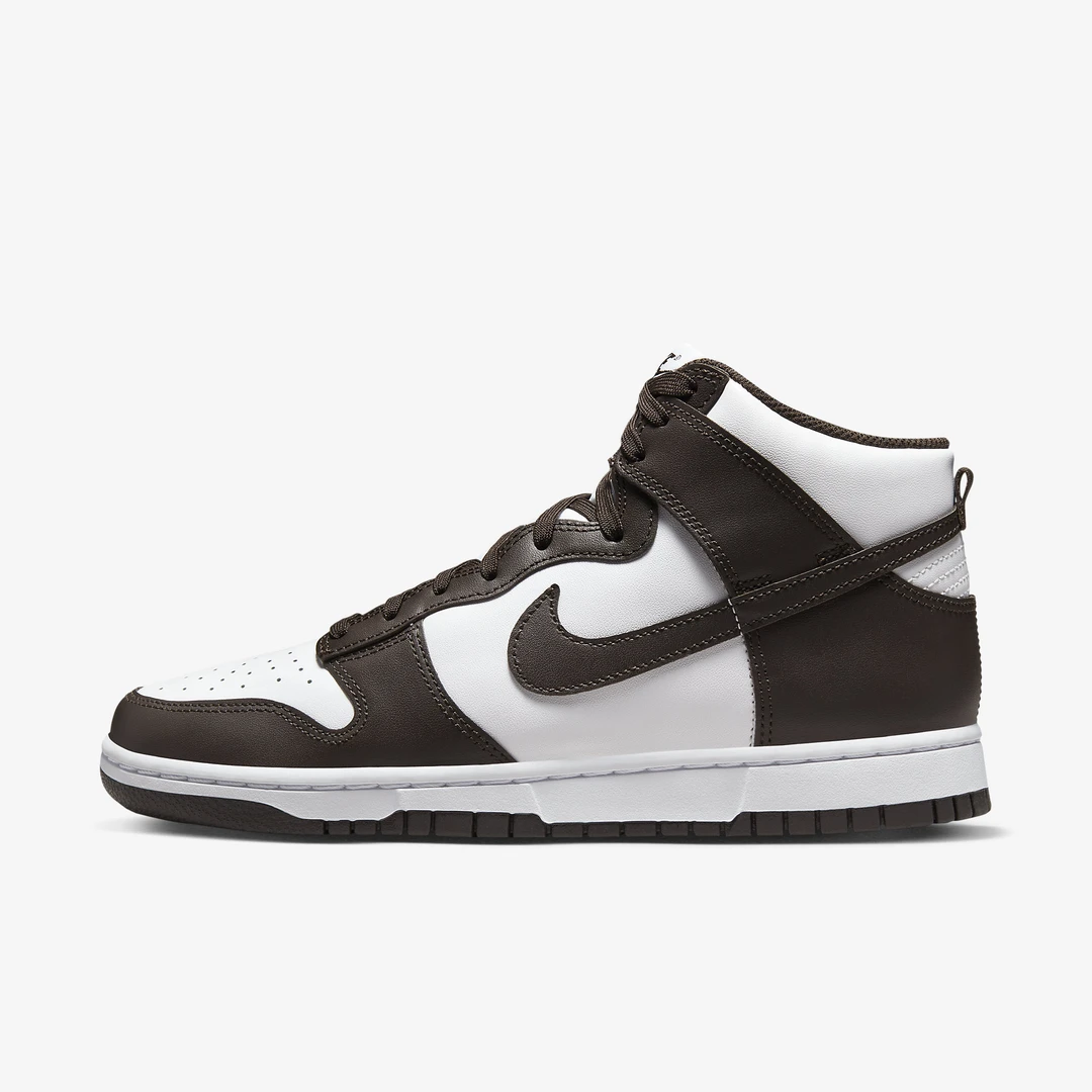Nike Dunk  合成革 高帮 板鞋 男款 棕白DV0829-100