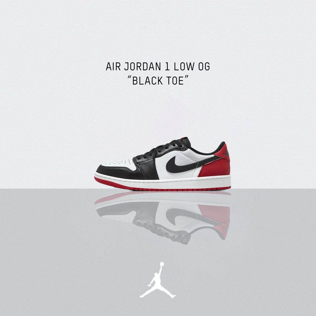 【现货】Air Jordan1 AJ1 Low 经典  篮球鞋 男 黑脚趾 CZ0790-106
