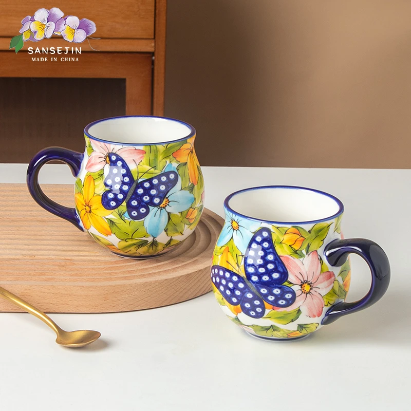 SANSEJIN芙蓉水仙系列大肚杯两个