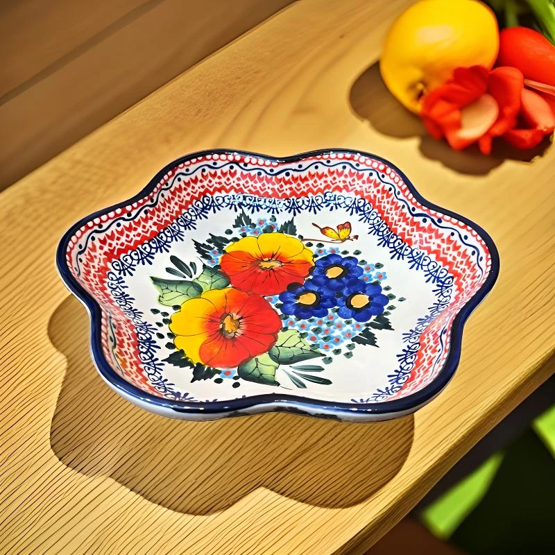 SANSEJIN繁花蝶舞系列 9英寸花朵大盘