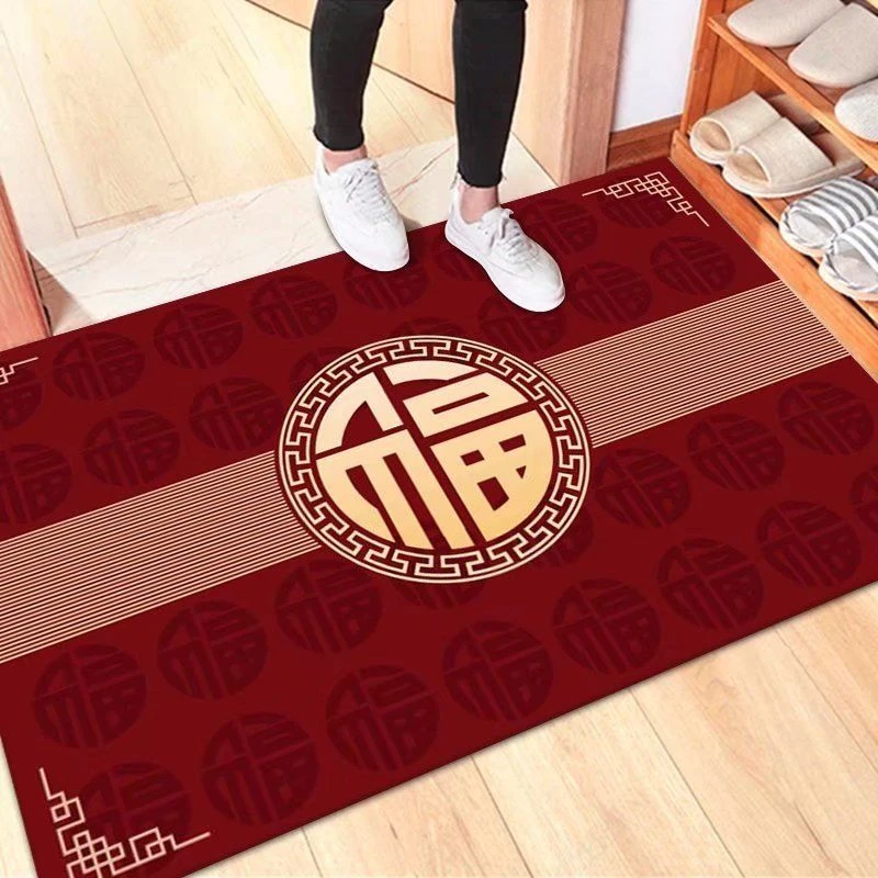 高端耐用硅藻泥垫子经典古风卫生间浴室门口地毯玄关防滑吸水门垫