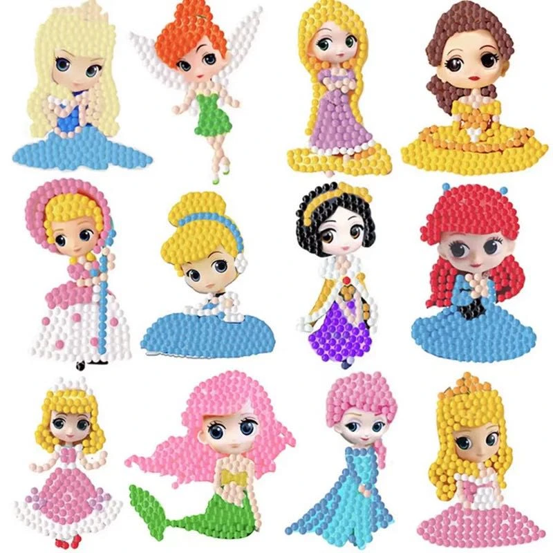 新疆包邮2023水晶钻石DIY贴画5D儿童中性钻石画卡通随意贴粘贴