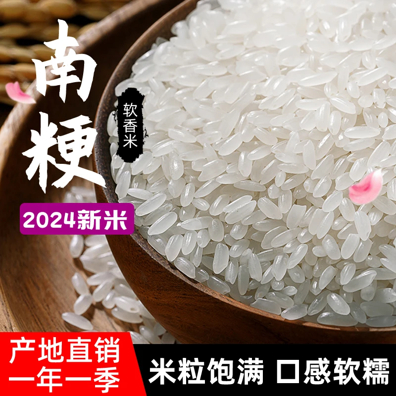 10斤装南粳46江苏大米24年新米现磨软香米大米南粳软糯香甜5KG