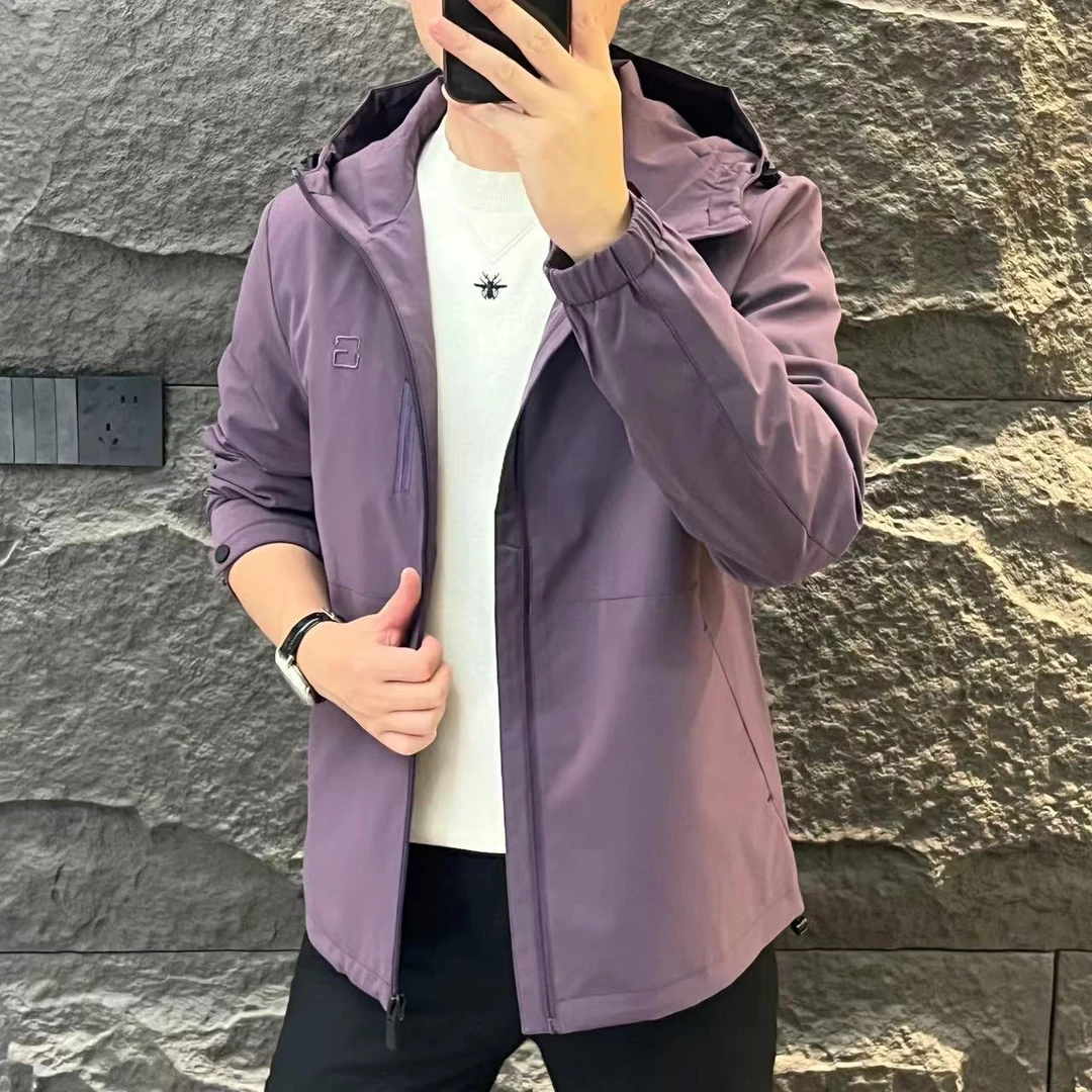 新款高端男士潮流百搭个性休闲简约连帽夹克GVC-9519