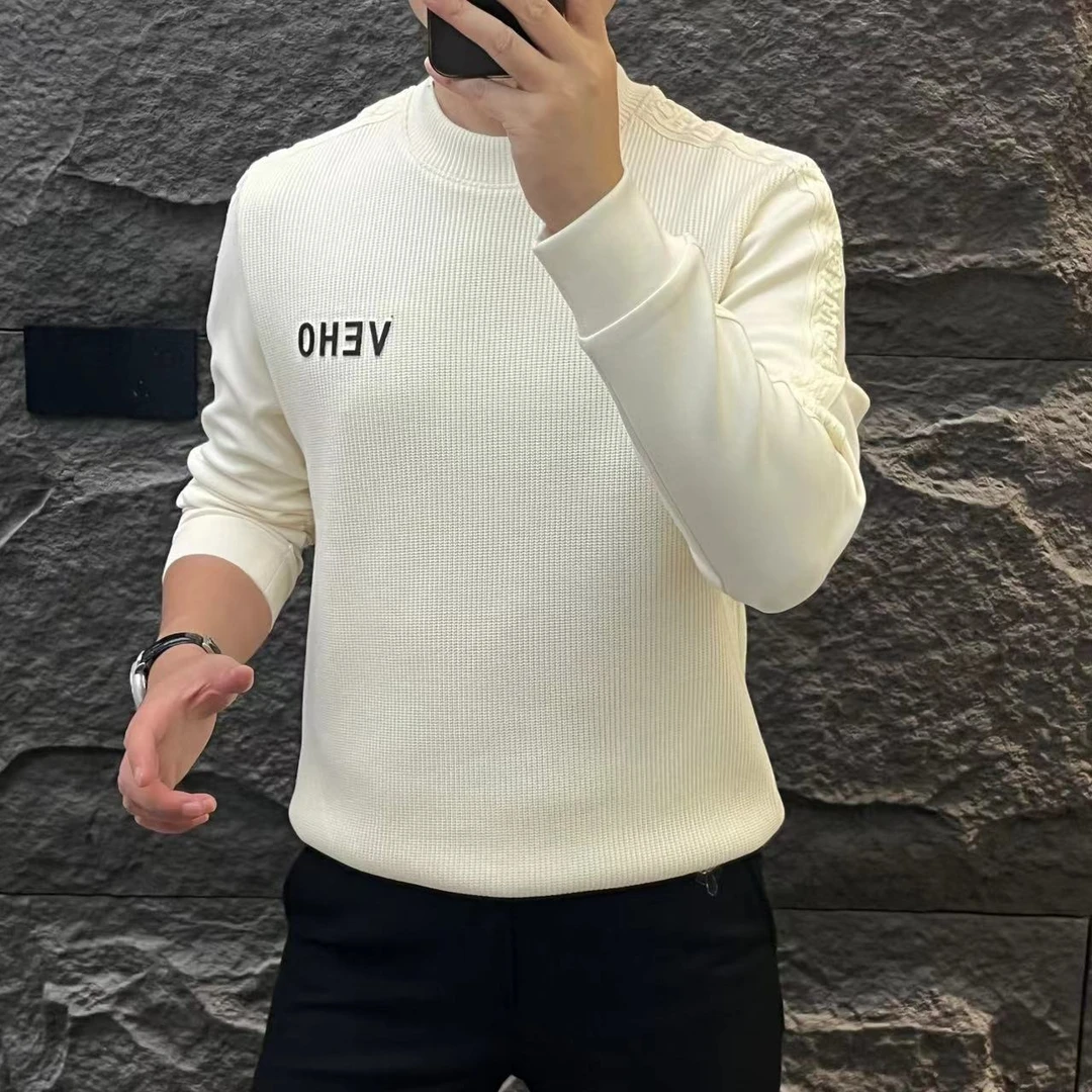 新款高端男士潮流百搭个性字母休闲长袖卫衣ZF12068