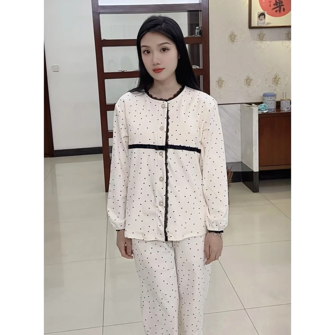 冬季女士德绒家居服套装带胸垫1013