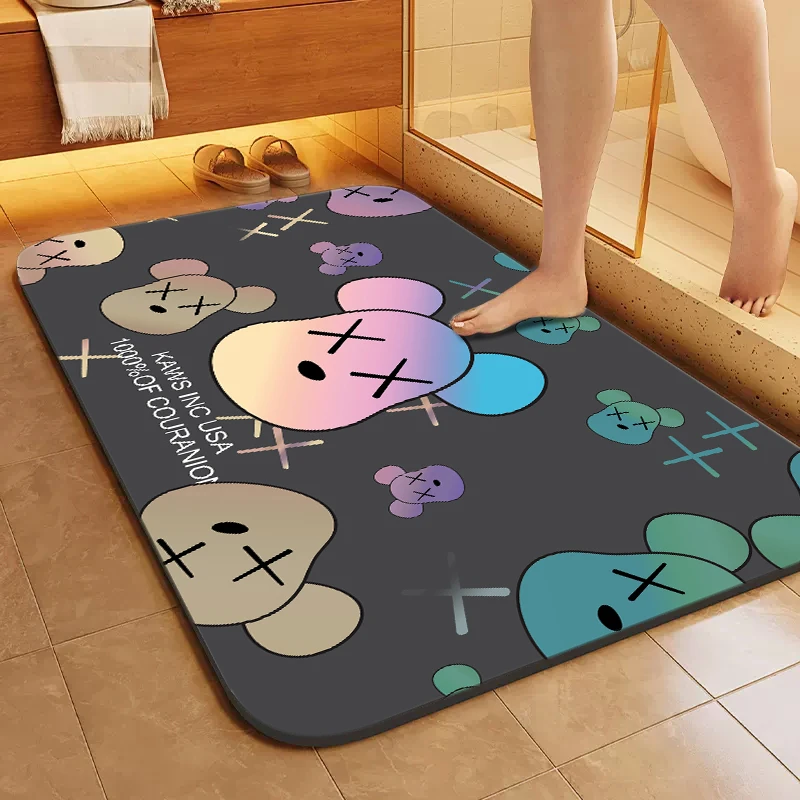 硅藻泥吸水垫厕所浴室卫生间门口防滑速干软地垫厨房家用耐磨地垫