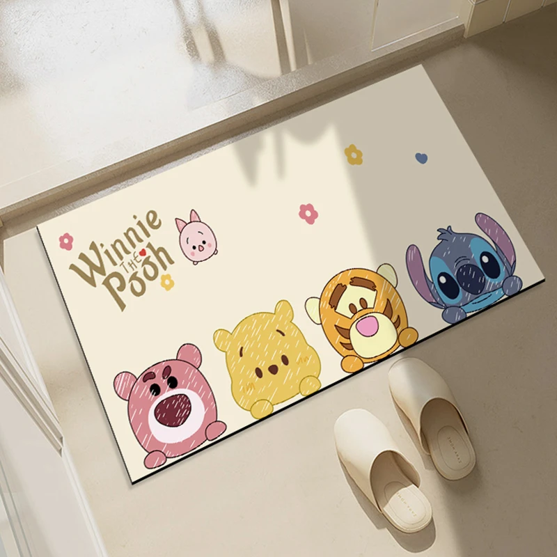 卫浴厕所门垫地垫卡通硅藻泥软垫卫生间门口地垫防滑吸水浴室脚垫