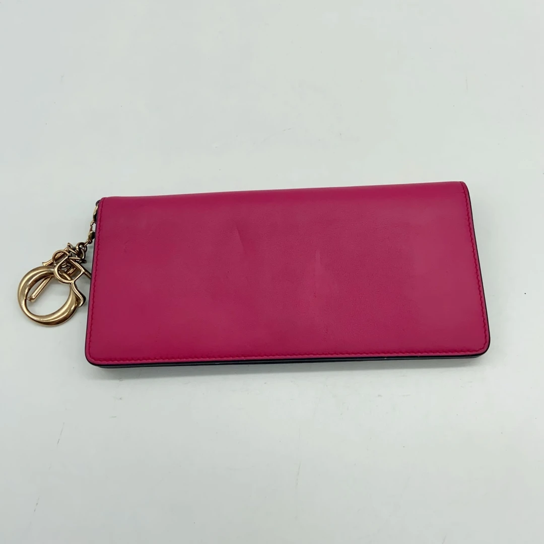 95新 DIOR/迪奥 迪奥 粉色长款钱包/921 3903