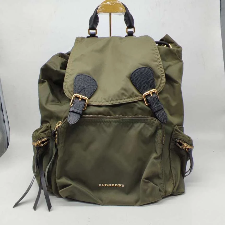 95新 BURBERRY/博柏利 博柏利绿色双肩 /805 7998