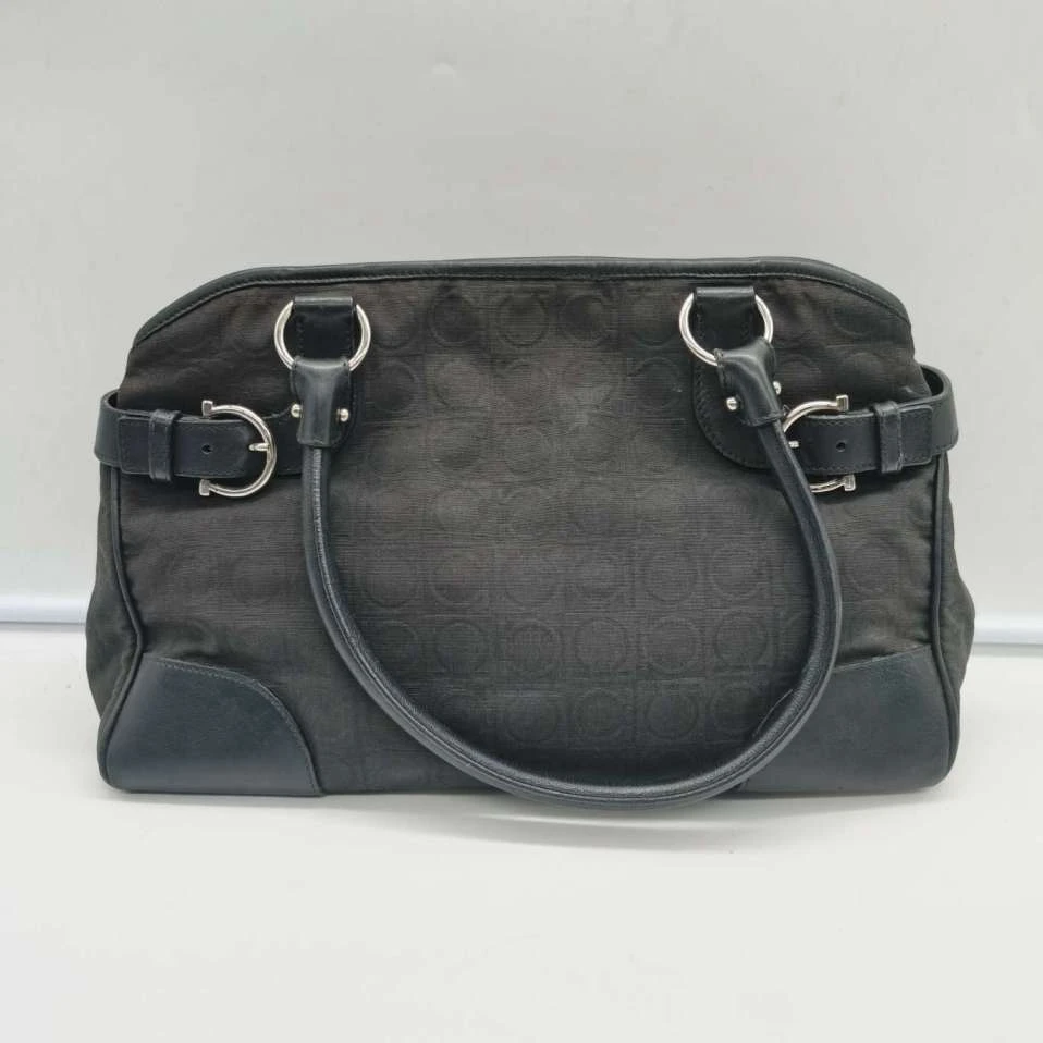 95新 FERRAGAMO/菲拉格慕 菲拉格慕 黑色 手提包/816 1555