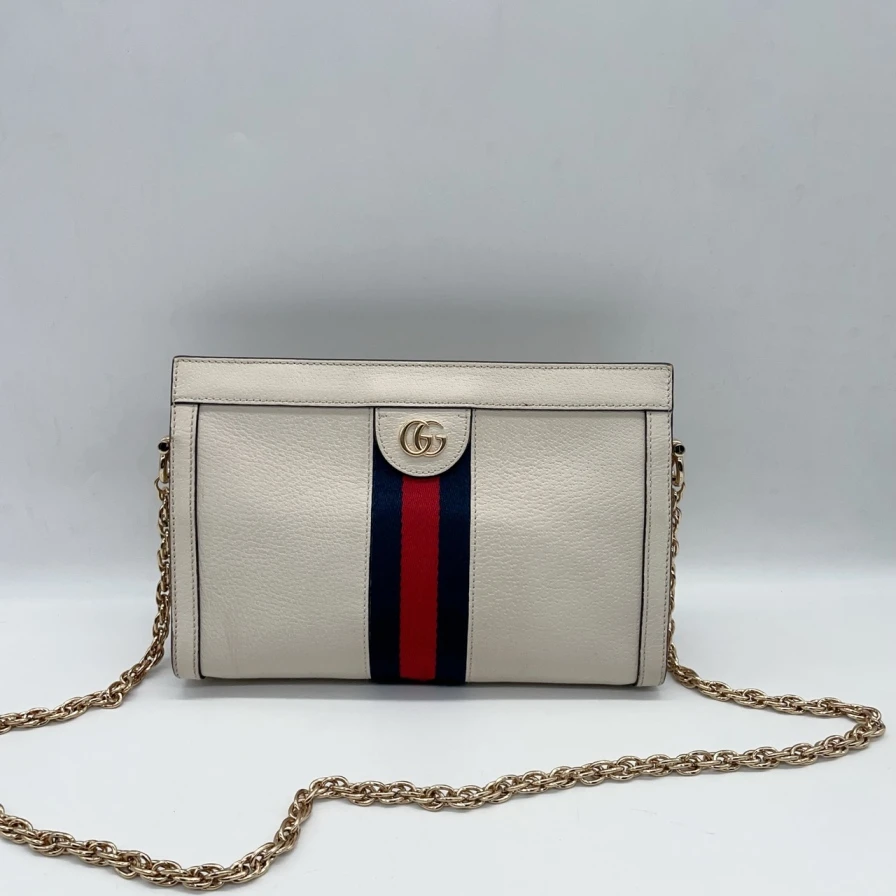 95新 GUCCI/古驰 古驰白色夹子包/1062 8544