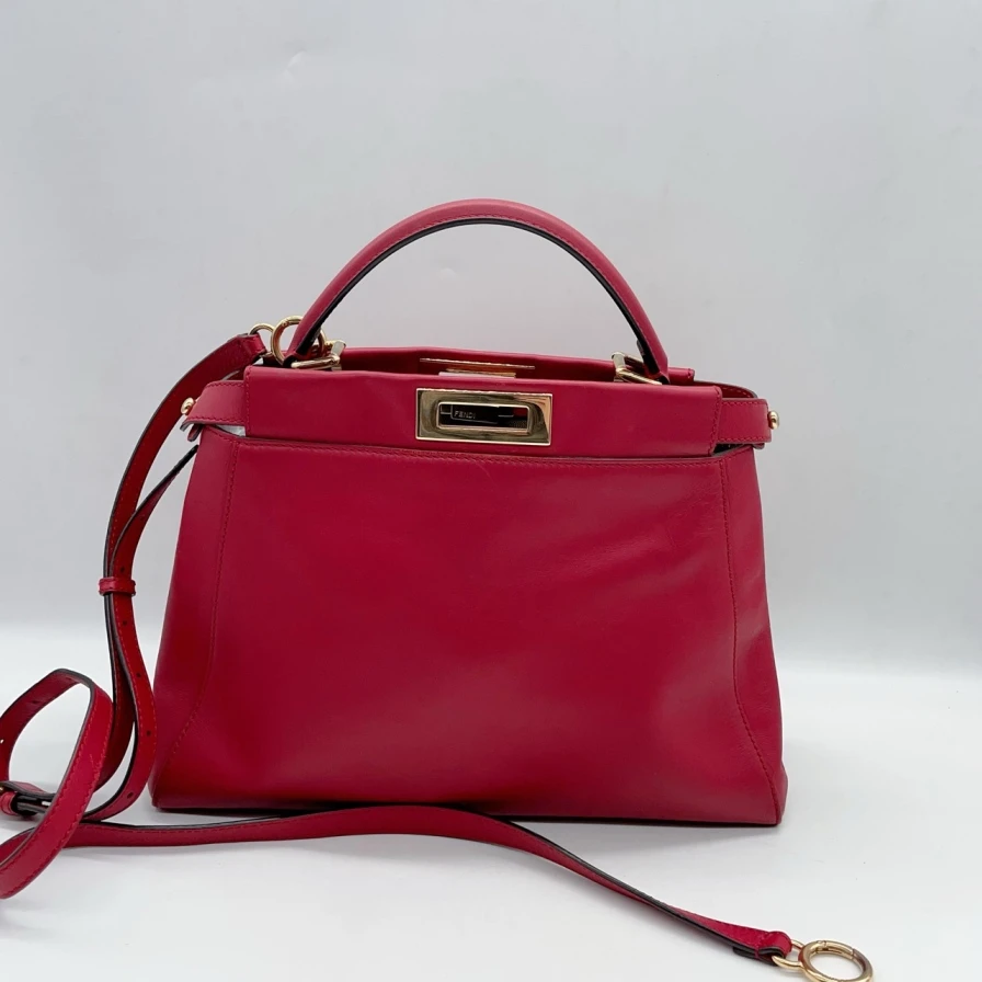 95新 FENDI/芬迪 芬迪红色斜挎包/1065 8108