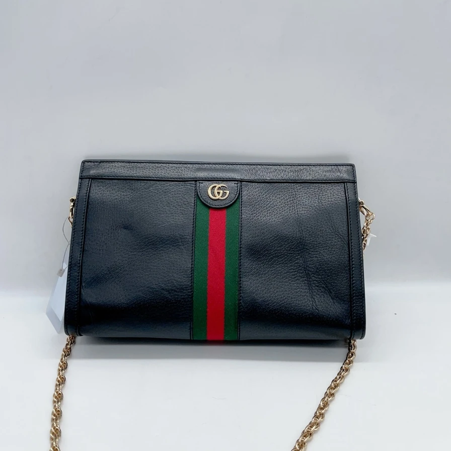 95新 GUCCI/古驰 古驰黑色夹子包/1049 8912