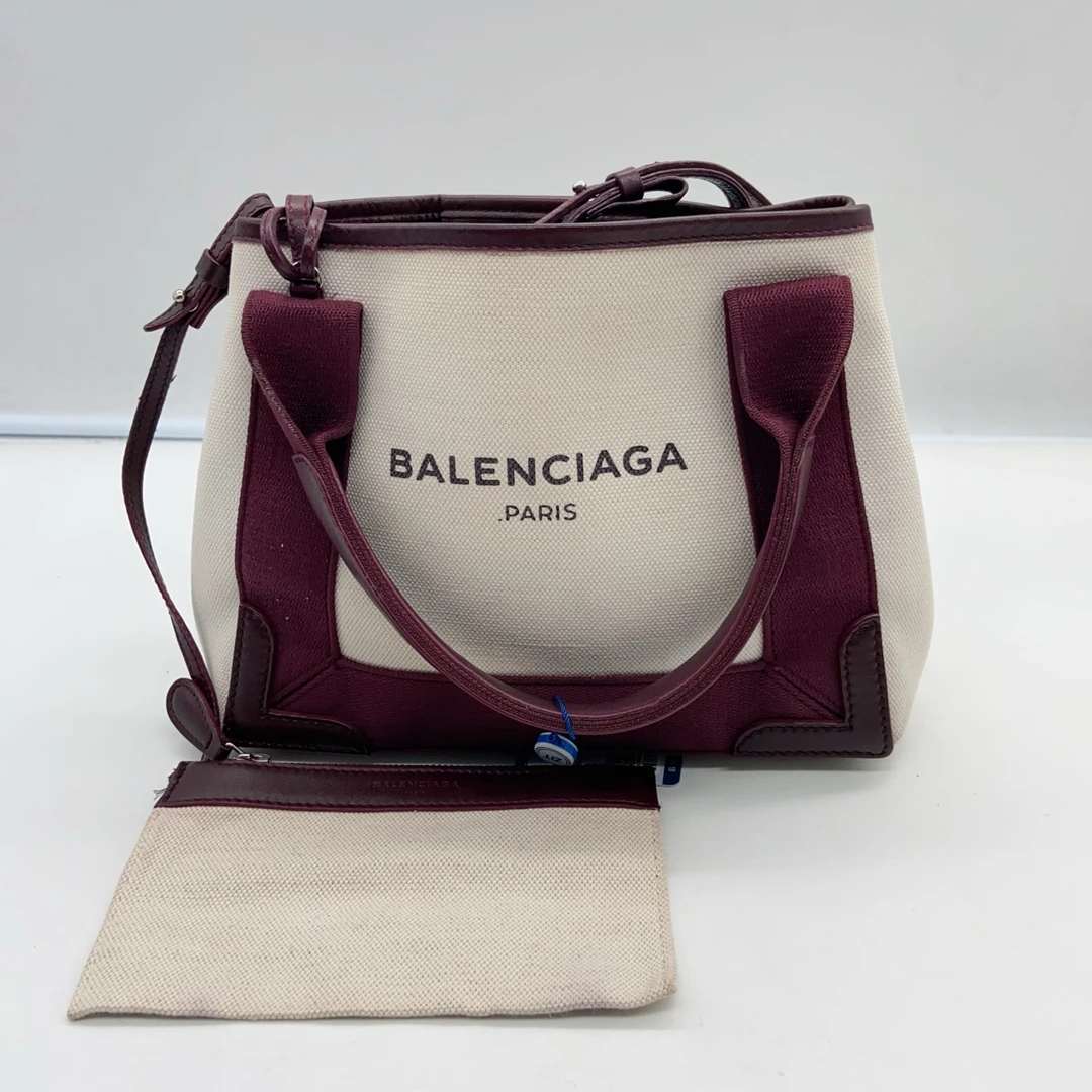 95新 Balenciaga/巴黎世家 拼色帆布 托特包 小号 /934 6798