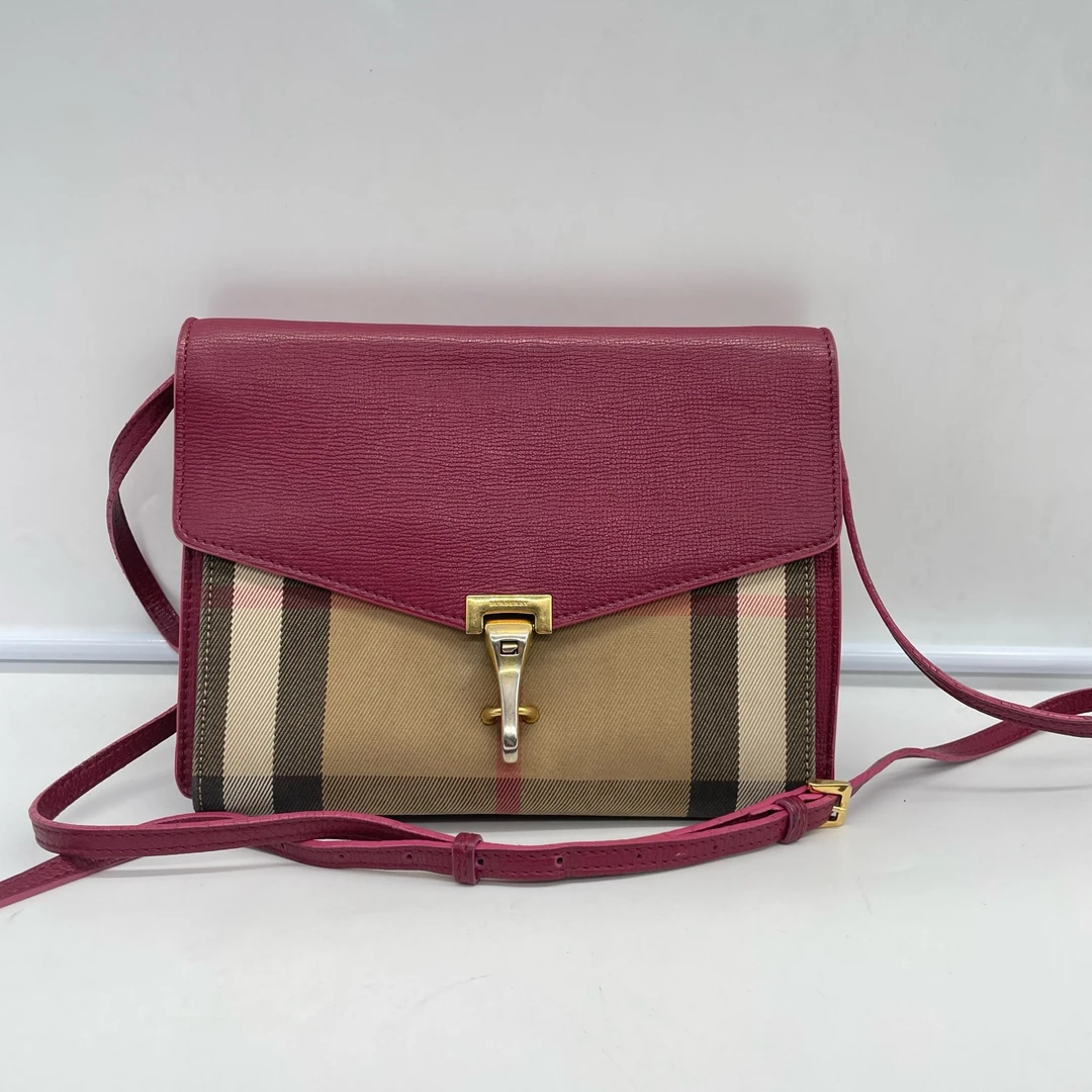 95新 BURBERRY/博柏利 博柏利拼色斜挎包  /808 6169