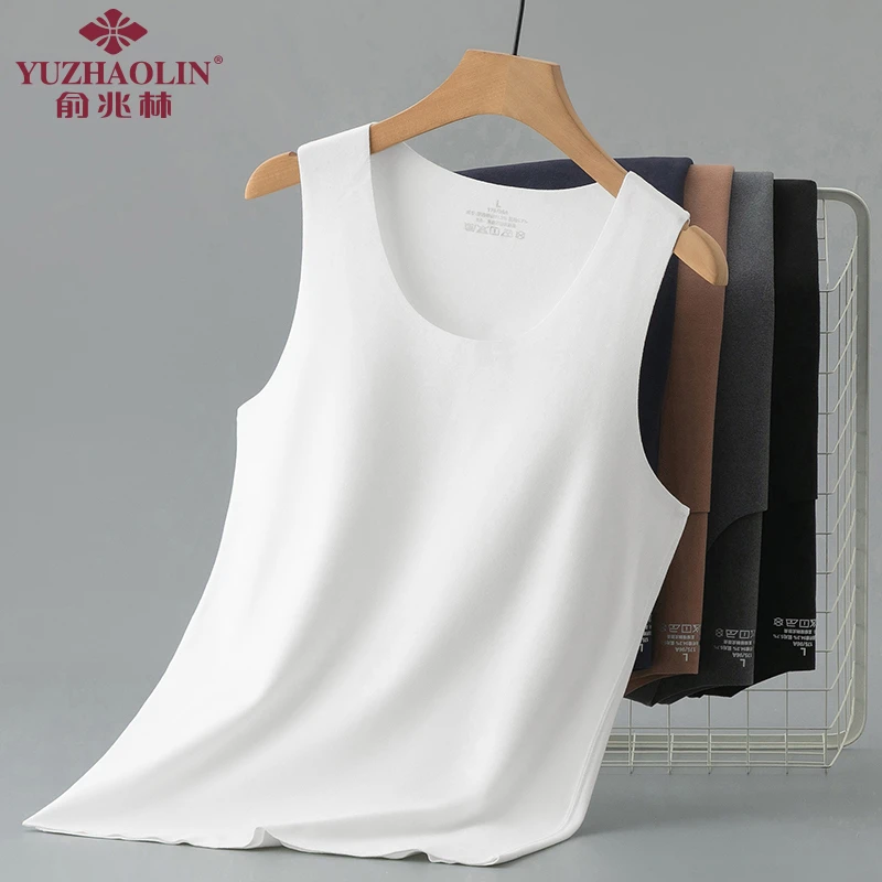 俞兆林双面德绒保暖内衣男冬季内穿防寒发热无袖背心无痕白色秋衣