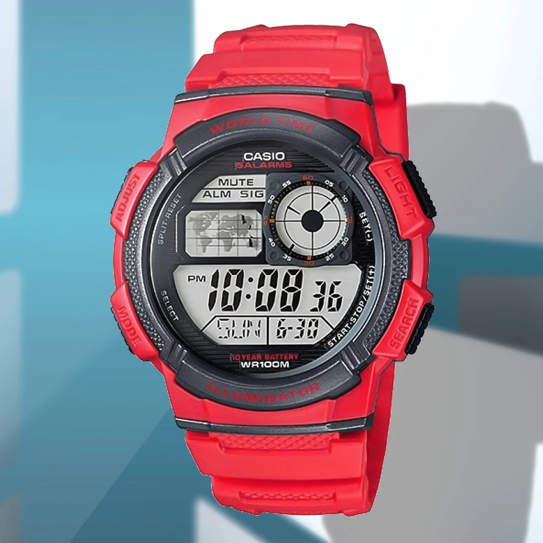 全新未使用 Casio/卡西欧 潮流百搭夜光电子防水表AE-1000W-4A
