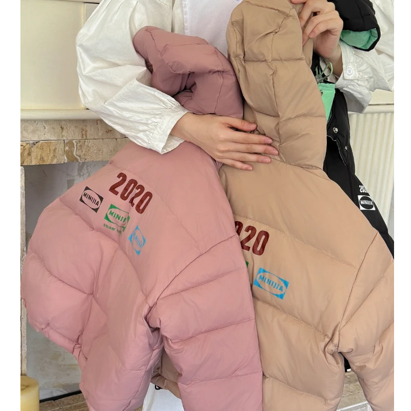 2025秋冬季新款潮流印花连帽加厚百搭时尚保暖儿童绒丝服外套