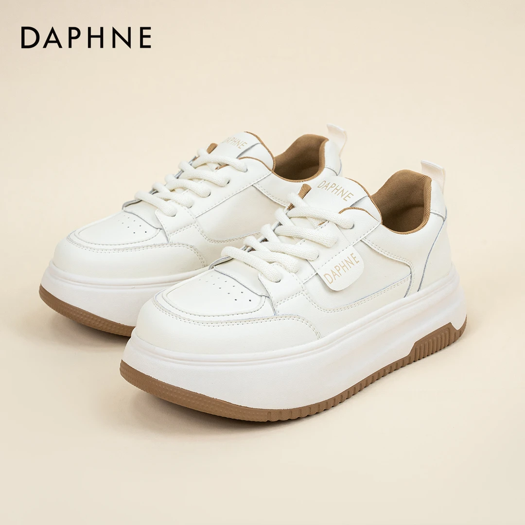 Daphne/达芙妮2024春季新款时尚百搭潮流厚底增高休闲女鞋
