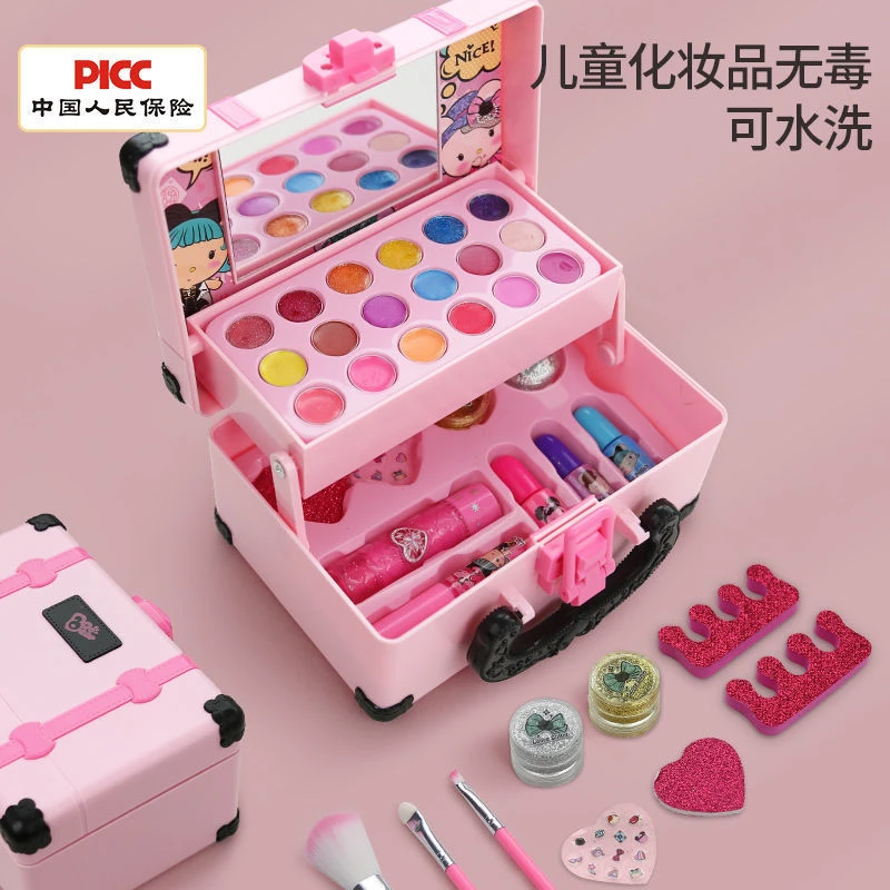 女孩玩具儿童化妆品套装女童公主彩妆盒3-6岁小孩生日礼物