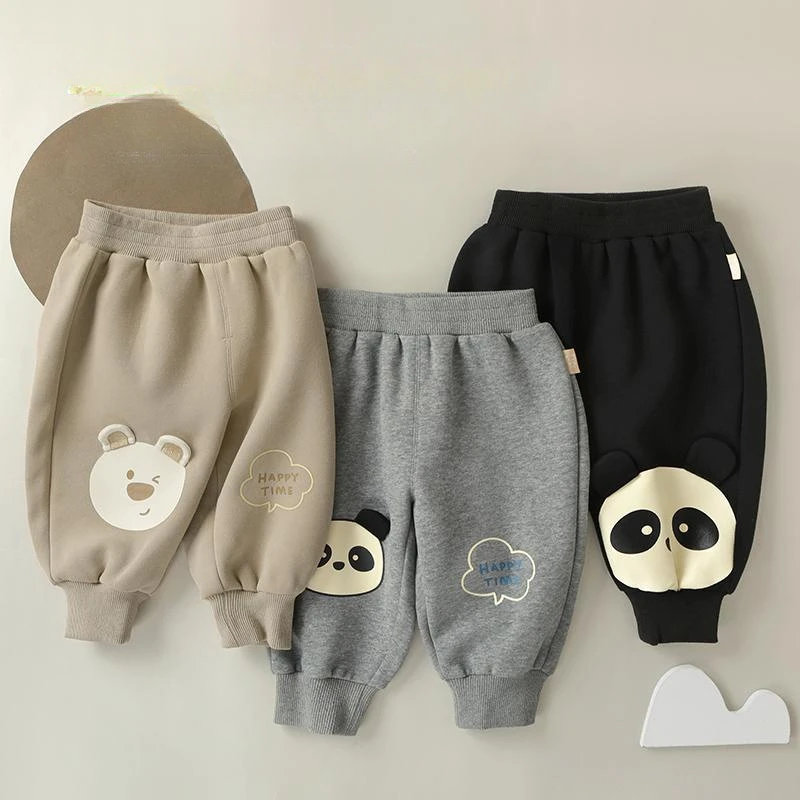 婴儿衣服男童运动裤长裤子秋装春秋儿童女童宝宝小童休宝宝绒裤子