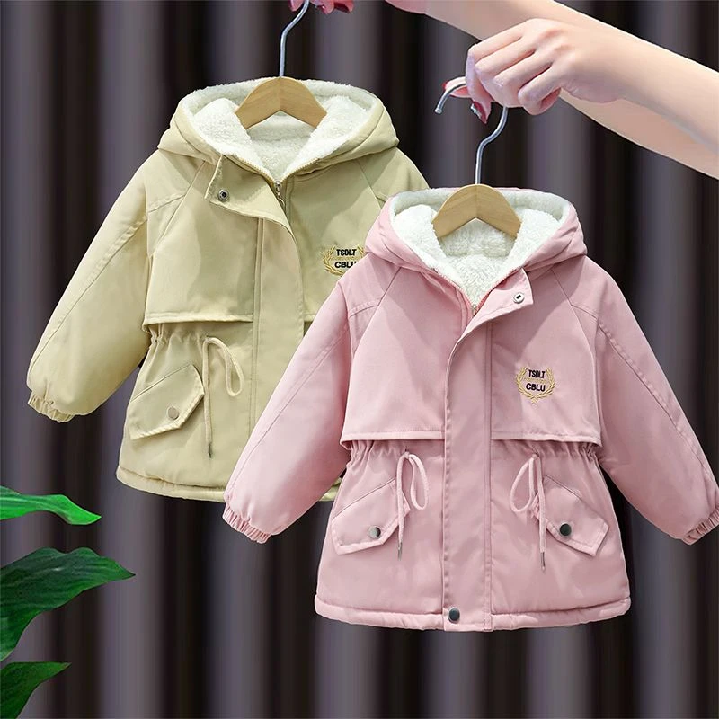 女童棉服冬季外套2023新款宝宝洋气加绒加厚棉衣小童公主风派春秋
